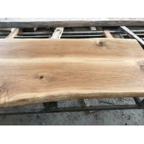 Leimholzplatte aus 2 Eichenbohlen, geölt, Tischplatte, Baumkanten, 120x80x4,5cm
